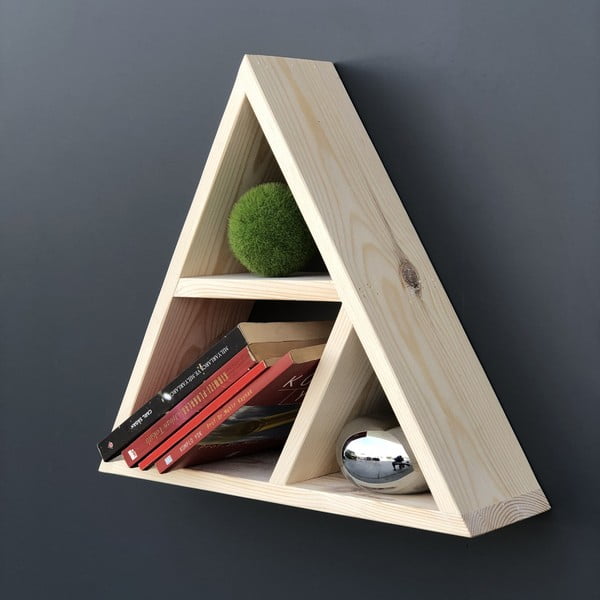Simple Triangle fali polc fából-image-1