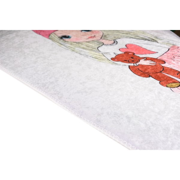 Mosható gyerek szőnyeg 100x160 cm Cute Girl and the Bear – Vitaus-image-2