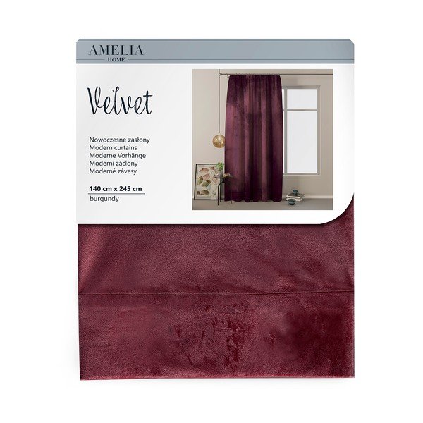 Velvety lila bársonyfüggöny, 245 x 140 cm - AmelieHome-image-3