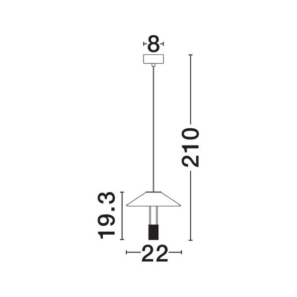 Matt fekete alumínium LED függőlámpa akrilüveg búrával ø 22 cm Anafi – Nova Luce-image-4