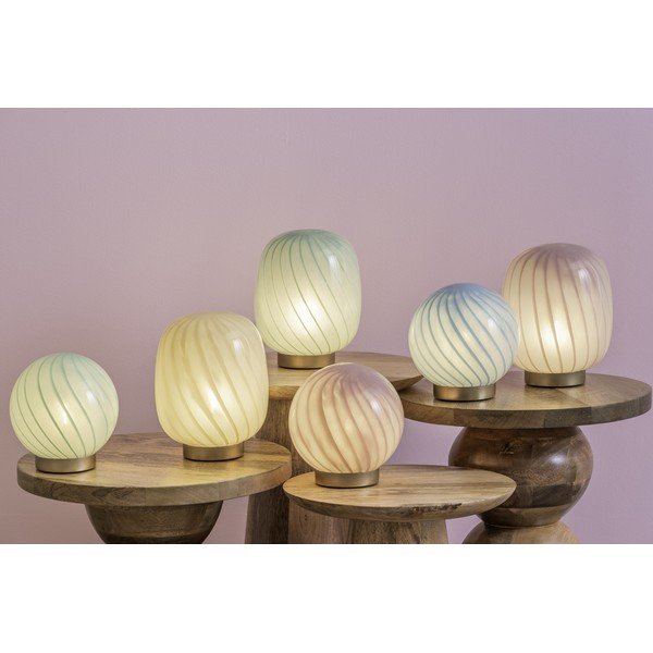 Világossárga asztali lámpa üveg búrával (magasság 17 cm) Summer Globe – Leitmotiv-image-3