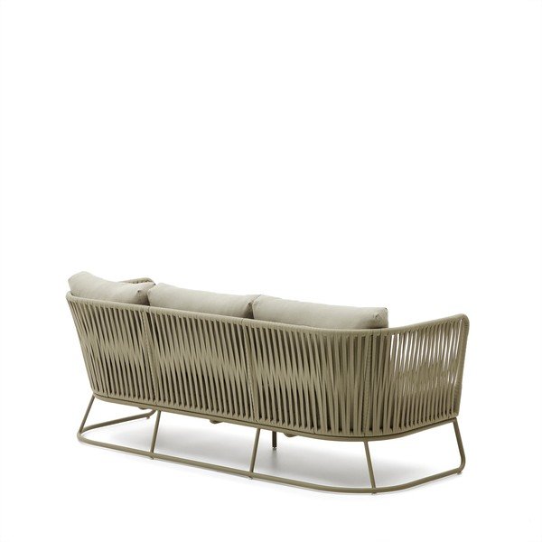 Khaki acél kerti kanapé Saconca – Kave Home-image-1