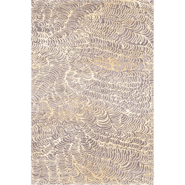 Bézs gyapjú szőnyeg 100x180 cm Koi – Agnella
