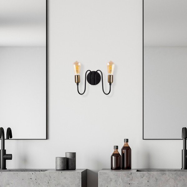 Fekete fali lámpa Firat – Opviq lights-image-2