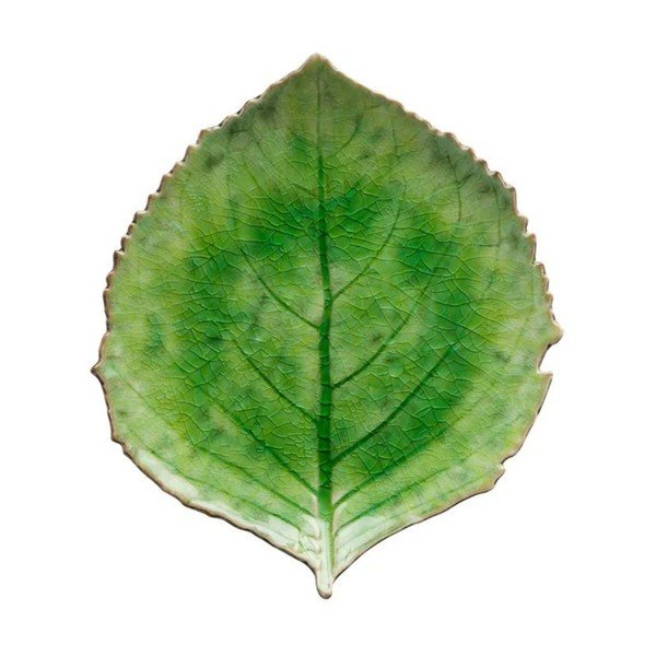 Riviera zöld agyagkerámia tányér, 19 x 22 cm - Costa Nova