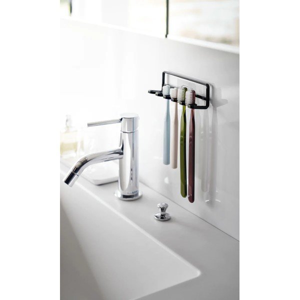 Fekete öntapadós fém fogkefetartó Film Hook – YAMAZAKI-image-3