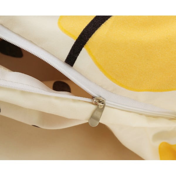 Sárga egyszemélyes háromrészes mikroszatén ágyneműhuzat 140x200 cm Sophia – My House-image-2