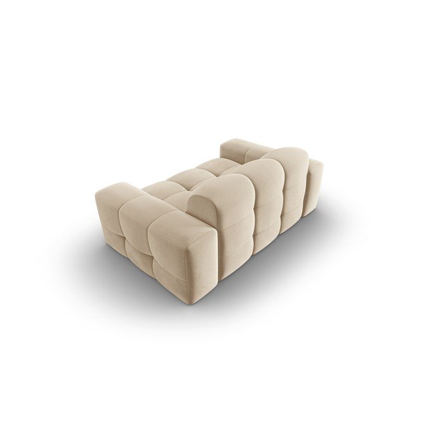 Bézs bársony kanapé 156 cm Kendal – Micadoni Home-image-3