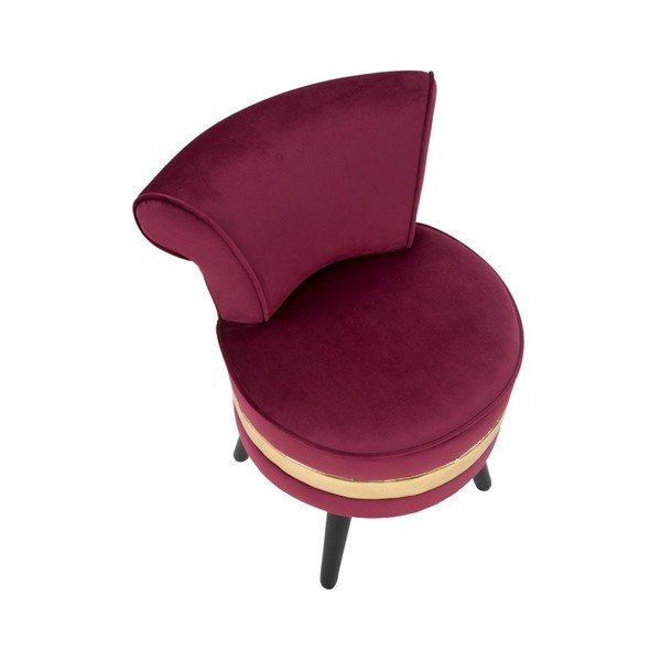 Paris borvörös, párnázott fotel alacsony háttámlával - Mauro Ferretti-image-3