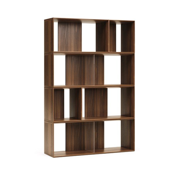 Natúr színű moduláris polcrendszer szett diófa dekorral 6 db-os 101x152 cm Litto – Kave Home-image-2