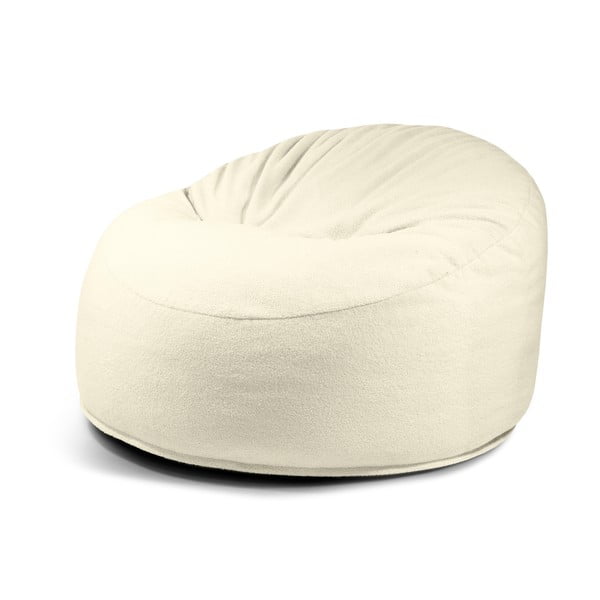 Krémszínű buklé babzsákfotel Om 110 – SLOWDOWN