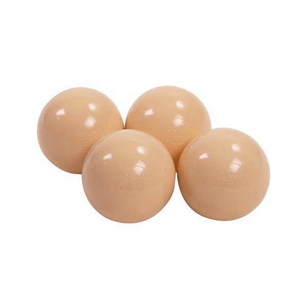 Világosbarna bársony labdamedence ø 90x30 cm Montessori – Meowbaby-image-3