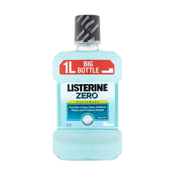 Listerine Zero Mild Taste szájvíz, 2 x 1 l