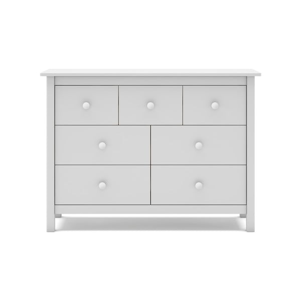 Fehér borovi fenyő alacsony gyerek komód 110x80 cm Max – Marckeric-image-2