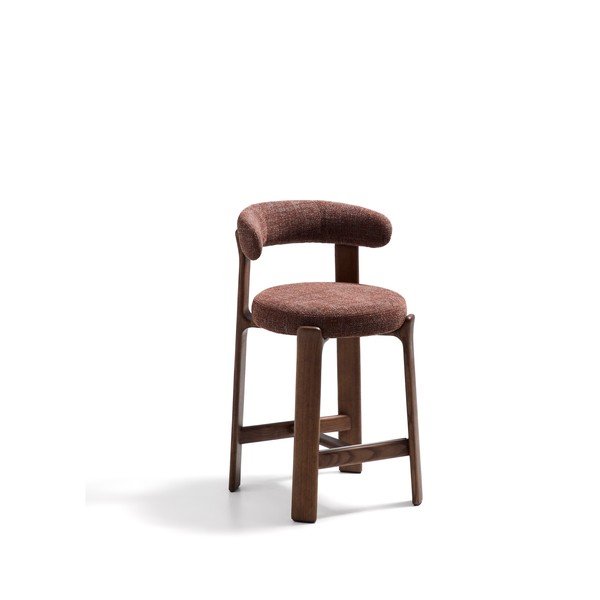 Barna-sötét natúr színű kőrisfa bárszék (ülésmagasság 65 cm) Granite – Kave Home