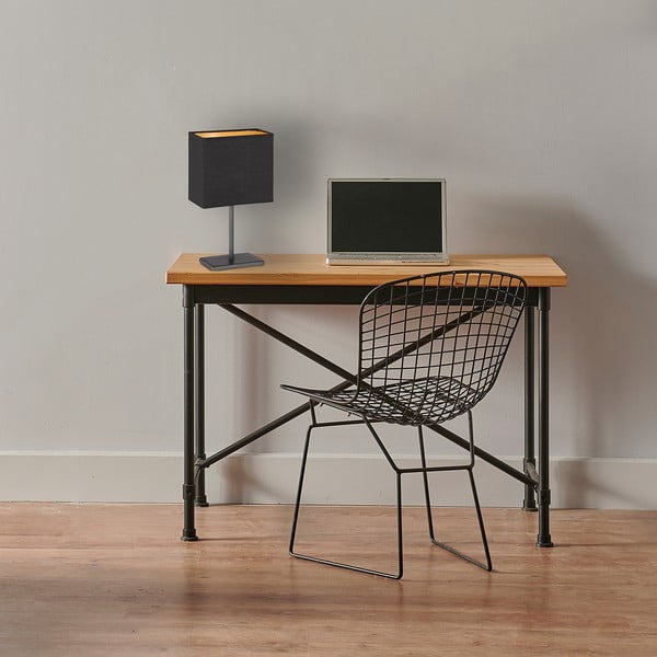 Fekete asztali lámpa textil búrával (magasság 30 cm) Kate – Fischer & Honsel-image-1