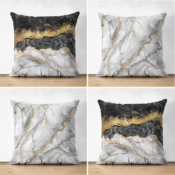 Marble 4 db párnahuzat, 45 x 45 cm - Minimalist Cushion Covers-image-1