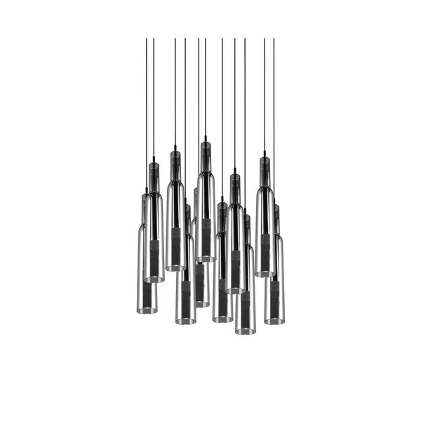 Ezüstszínű LED függőlámpa üveg búrával ø 50 cm Lucent – Trio Select-image-1