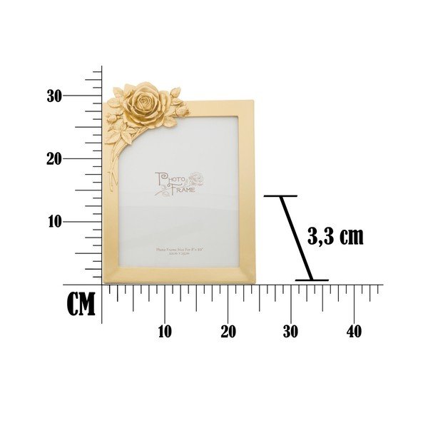 Glam Rose sárga, gyanta alapú képkeret, 24,5 x 32,8 cm - Mauro Ferretti-image-1