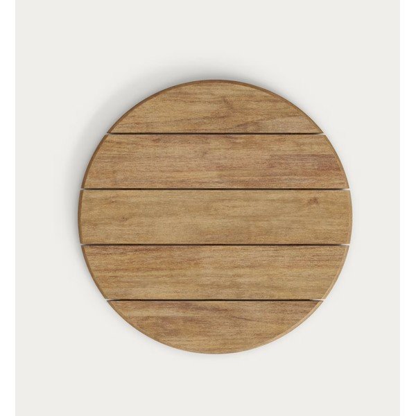Kerek kerti étkezőasztal akácfa asztallappal ø 70 cm Saura – Kave Home-image-3