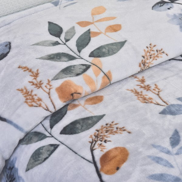 Szürkéskék egyszemélyes mikroplüss ágyneműhuzat 140x200 cm Greta – My House-image-2