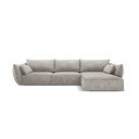 Világosszürke sarokkanapé (jobb oldali) Vanda – Mazzini Sofas