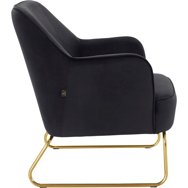 Fekete bársony fotel Joshua - Støraa-image-3