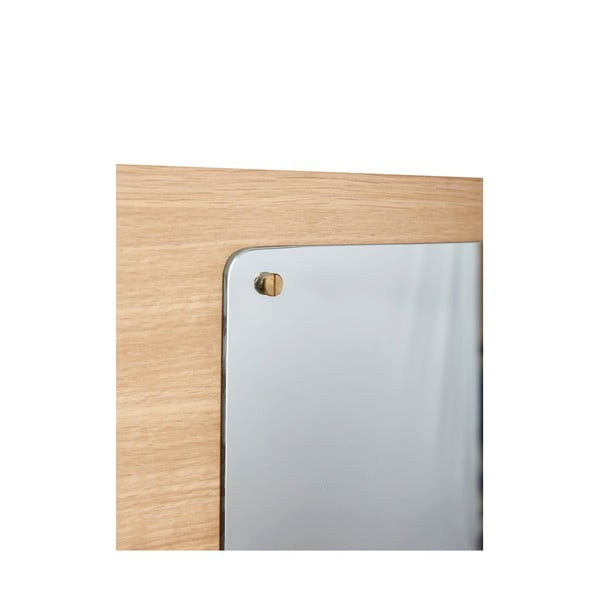 Fali tükör tömörfa kerettel 80x50 cm Split – Hübsch-image-4