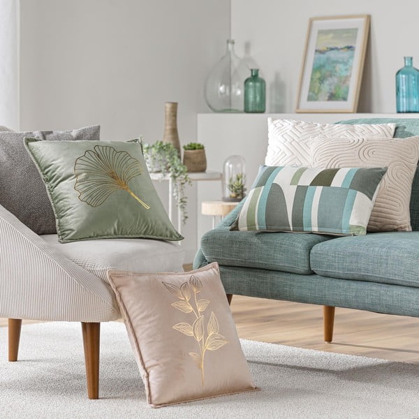 Bársony párnahuzat 45x45 cm Oxalis – douceur d'intérieur-image-3