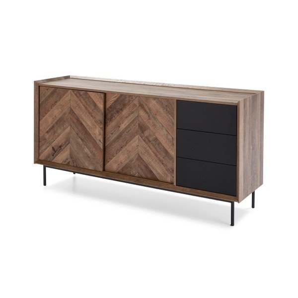 Utah komód tölgyfa-fekete dekorral - Marckeric-image-3