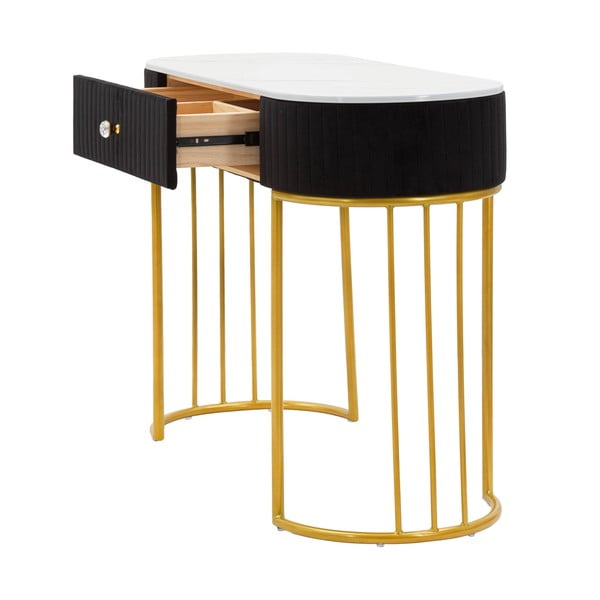 Fekete-aranyszínű konzolasztal 43x100 cm Montpellier – Mauro Ferretti-image-2