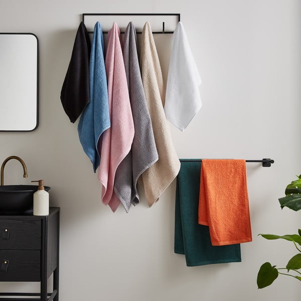 Rózsaszín gyorsan száradó-frottír pamut törölköző és fürdőlepedő készlet 8 db-os Quick Dry – Catherine Lansfield-image-3