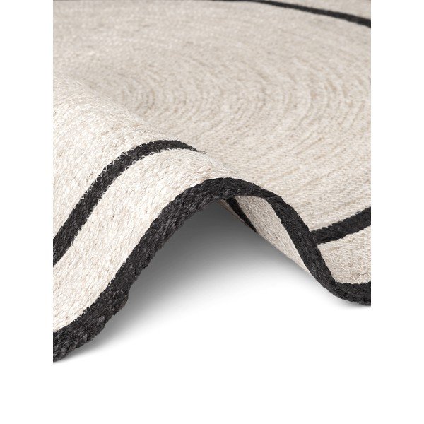 Világos natúr színű kétoldalas-kézi szövésű juta kerek szőnyeg ø 150 cm Lina – Hanse Home-image-4