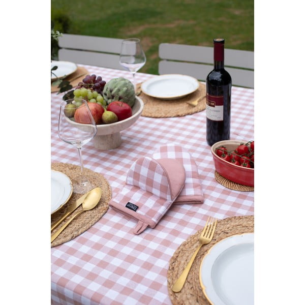 Pamut asztalterítő 150x150 cm Gingham – Tiseco Home Studio-image-1