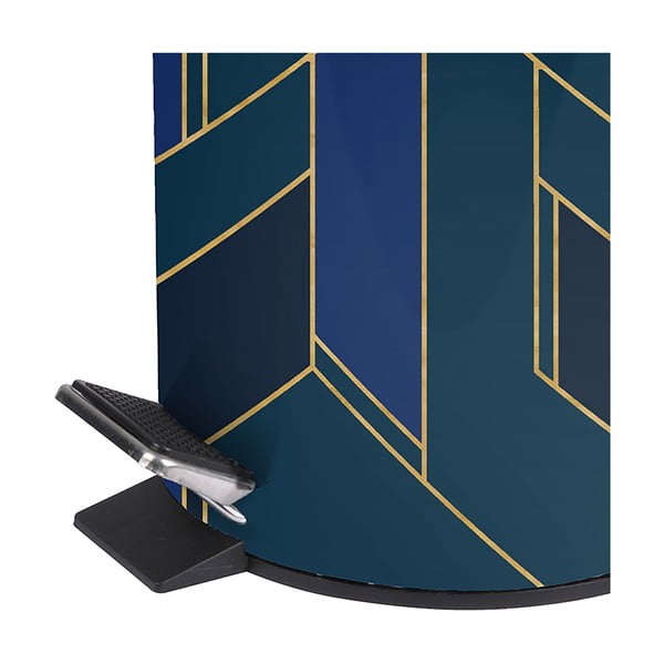 Sötétkék fém pedálos szemetes 3 l Achille – douceur d'intérieur-image-1