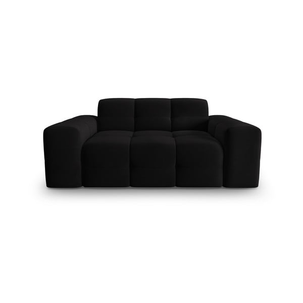 Fekete bársony kanapé 156 cm Kendal – Micadoni Home