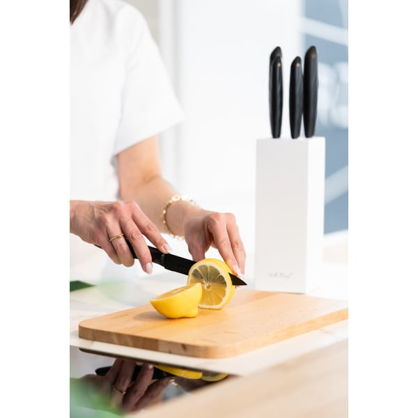 Caro 5 db-os késkészlet fehér tartóban - Vialli Design-image-3