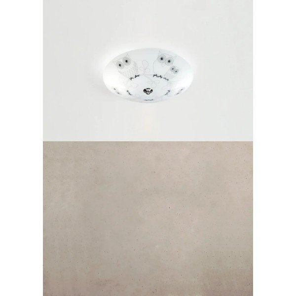 Fehér gyerek mennyezeti lámpa üveg búrával ø 39 cm Ugglarp – Markslöjd-image-1