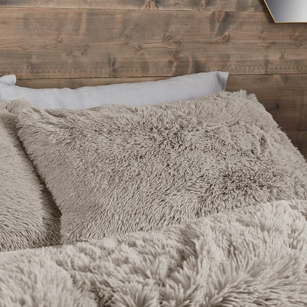 Barna kétszemélyes mikroplüss ágyneműhuzat 200x200 cm Cuddly – Catherine Lansfield-image-2