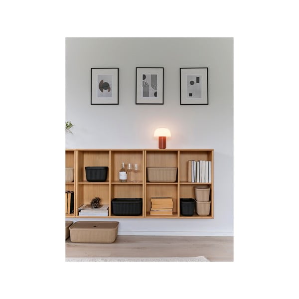 Világosbarna fedeles tárolódoboz szett 2 db-os 23x16x20,5 cm Pulp – Zone-image-3