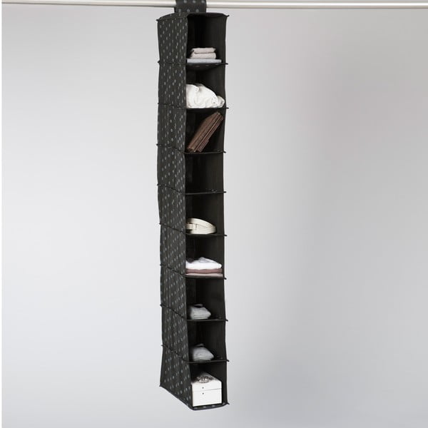 Garment fekete felfüggeszthető szervező 9 rekesszel - Compactor-image-2