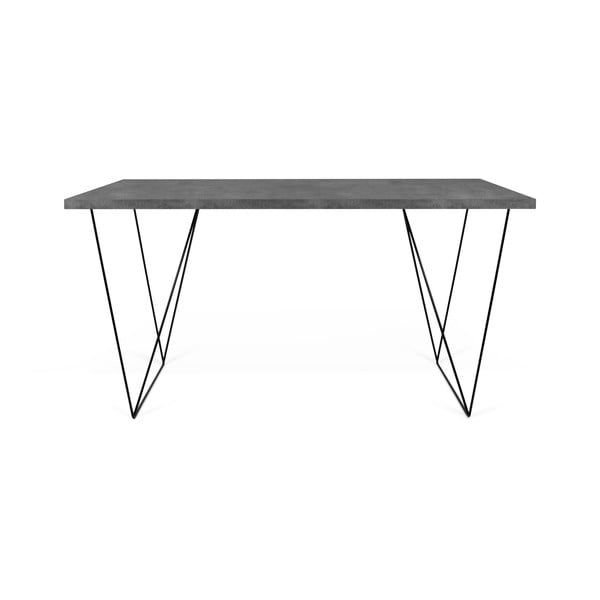 Flow asztal beton dekorral 140 x 75 cm - TemaHome