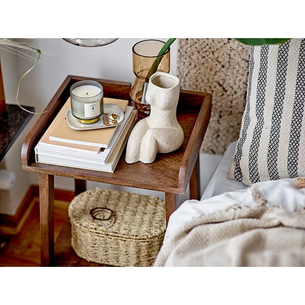 Krémszínű pamutkeverék futószőnyeg 75x245 cm Saxo – Bloomingville-image-1