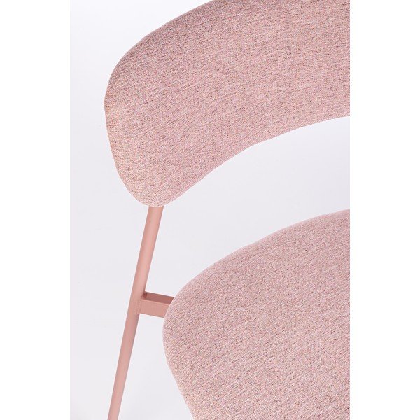 Rózsaszín kárpitozott étkezőszék Inka – Yes Everyday-image-1
