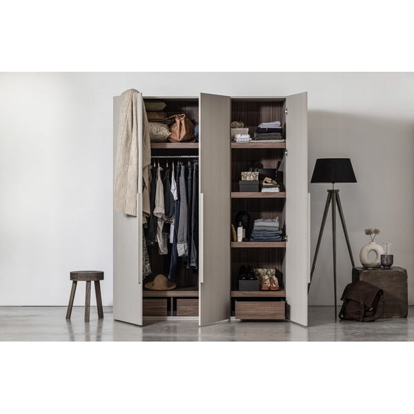 Szürke moduláris szekrény 165x210 cm Rens – WOOOD-image-4