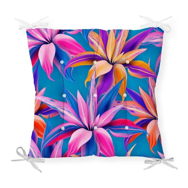 Bright Flowers pamut keverék székpárna, 40 x 40 cm - Minimalist Cushion Covers
