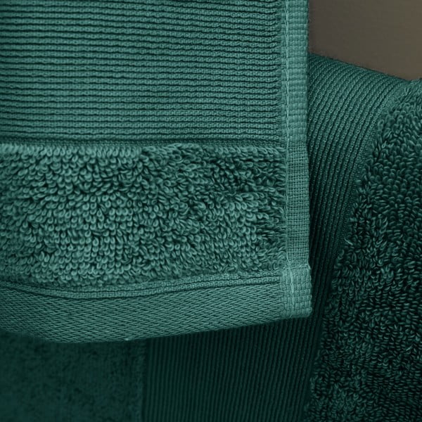 Sötétzöld frottír pamut törölköző és fürdőlepedő készlet 6 db-os Anti-Bacterial – Catherine Lansfield-image-3