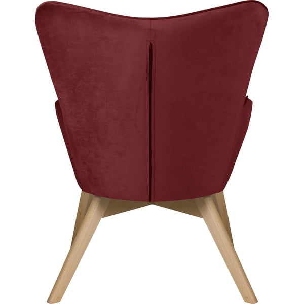 Piros bársony fotel Niko – Ropez-image-4