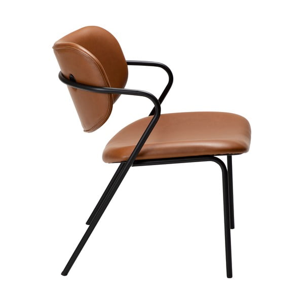 Konyakbarna bőrutánzat fotel Zed – DAN-FORM Denmark-image-3