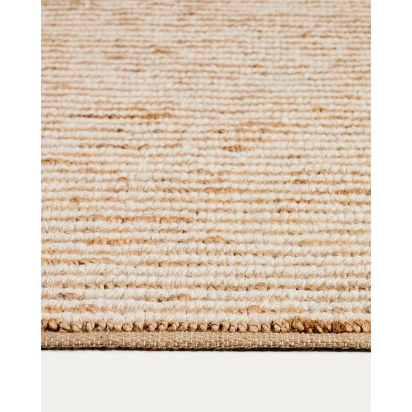 Natúr színű kézi szövésű juta szőnyeg 160x230 cm Derule – Kave Home-image-3